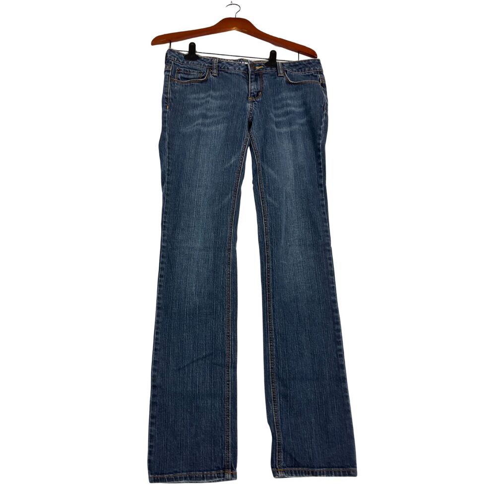 Sunset Women's Jeans Size 9 Long Blue Denim Straight Leg Low Rise Y2K Casual